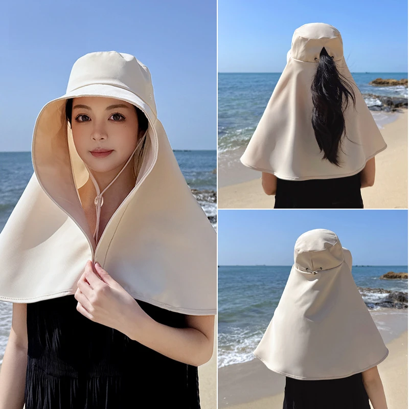 Women's Summer Sun Hat with Shawl Design Water Resistant and Neck Protection Stylish UV Protection Cap Polyester 55-62cm
Women's Summer Sun Hat with Shawl Design Water Resistant and Neck Protection Stylish UV Protection Cap Polyester 55-62cm