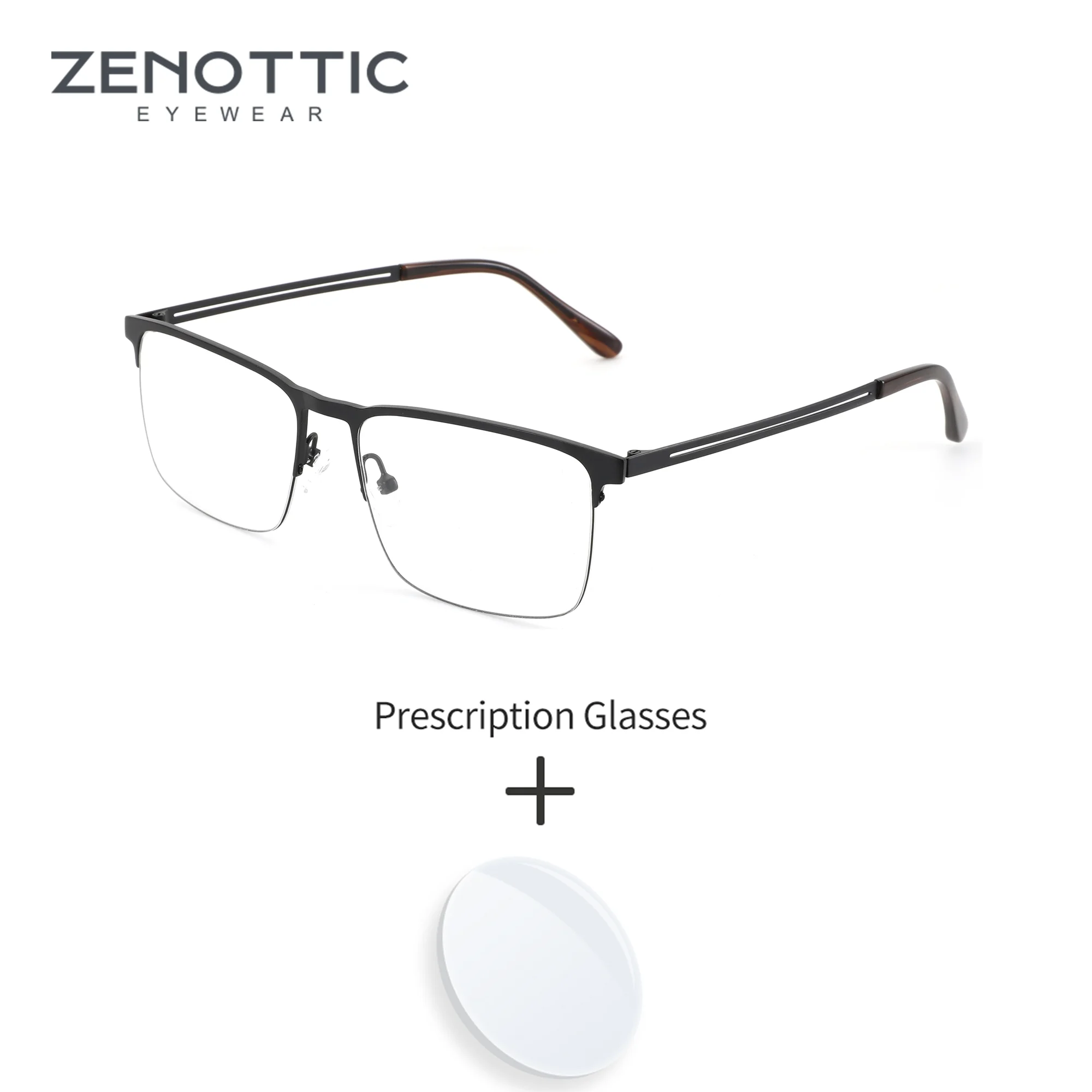 ZENOTTIC M Size Minimalist Square Glasses for Men Metal Half Rimless Frame Prescription Lenses Sleek Modern Style
ZENOTTIC M Size Minimalist Square Glasses for Men Metal Half Rimless Frame Prescription Lenses Sleek Modern Style