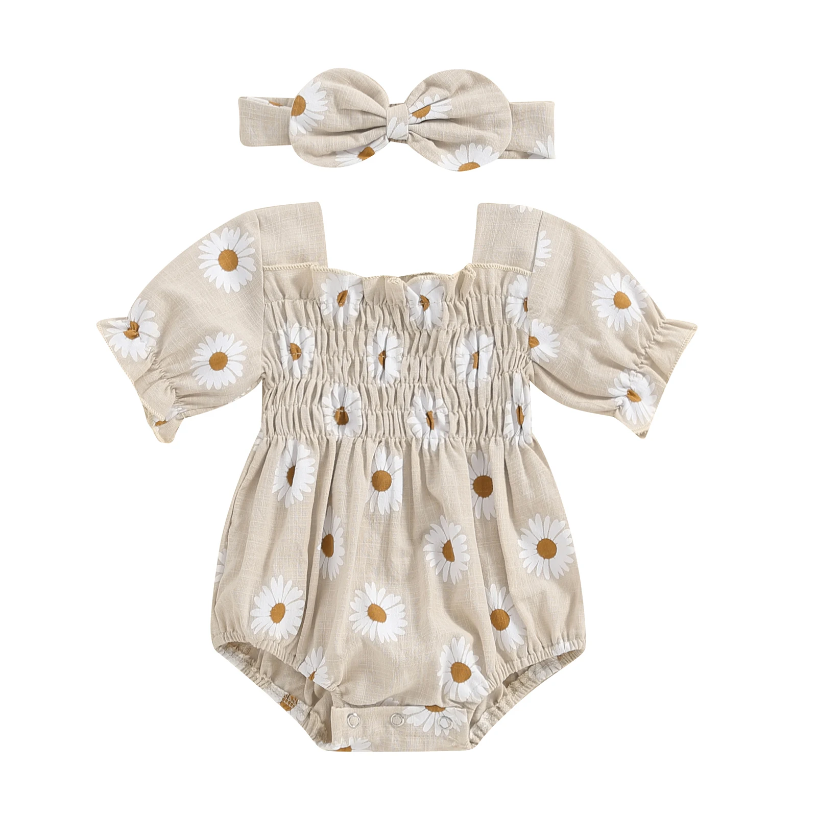 Infant Baby Girl Romper Baby Girl Dress Floral Pleated Romper Baby Girl Summer Clothes with Headband
Infant Baby Girl Romper Baby Girl Dress Floral Pleated Romper Baby Girl Summer Clothes with Headband