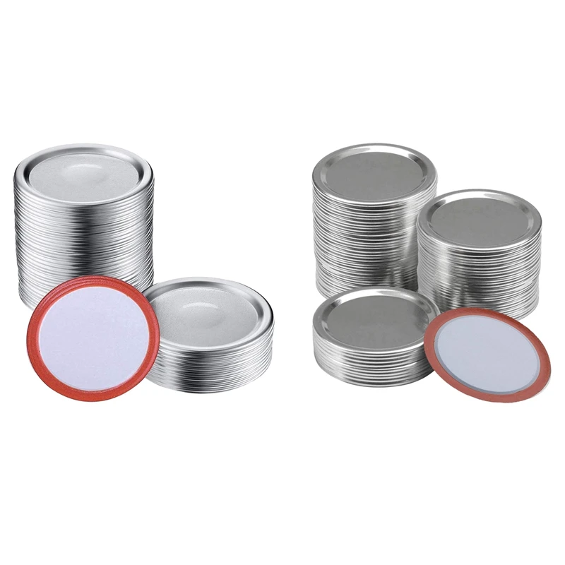 Крышки для консервных банок Mason Jar 200 шт., многоразовые герметичные Серебристые крышки раздельного типа с силиконовыми уплотнительными кольцами, 70 мм/86 мм
Крышки для консервных банок Mason Jar 200 шт., многоразовые герметичные Серебристые крышки раздельного типа с силиконовыми уплотнительными кольцами, 70 мм/86 мм