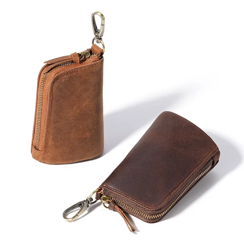 Men Bucket Style Crazy Horse Cowhide Key Case Large-capacity Vintage Genuine Leather Car Key Holder Home Key Case with Keyring
Men Bucket Style Crazy Horse Cowhide Key Case Large-capacity Vintage Genuine Leather Car Key Holder Home Key Case with Keyring