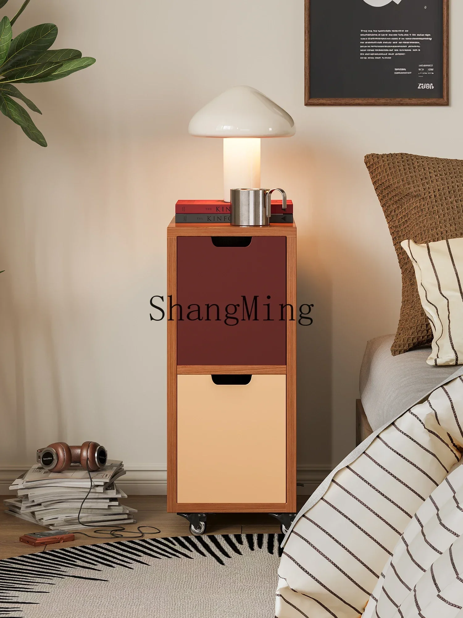 CL color matching bedside table minimalist bedroom bedside narrow cabinet extremely narrow movable
CL color matching bedside table minimalist bedroom bedside narrow cabinet extremely narrow movable