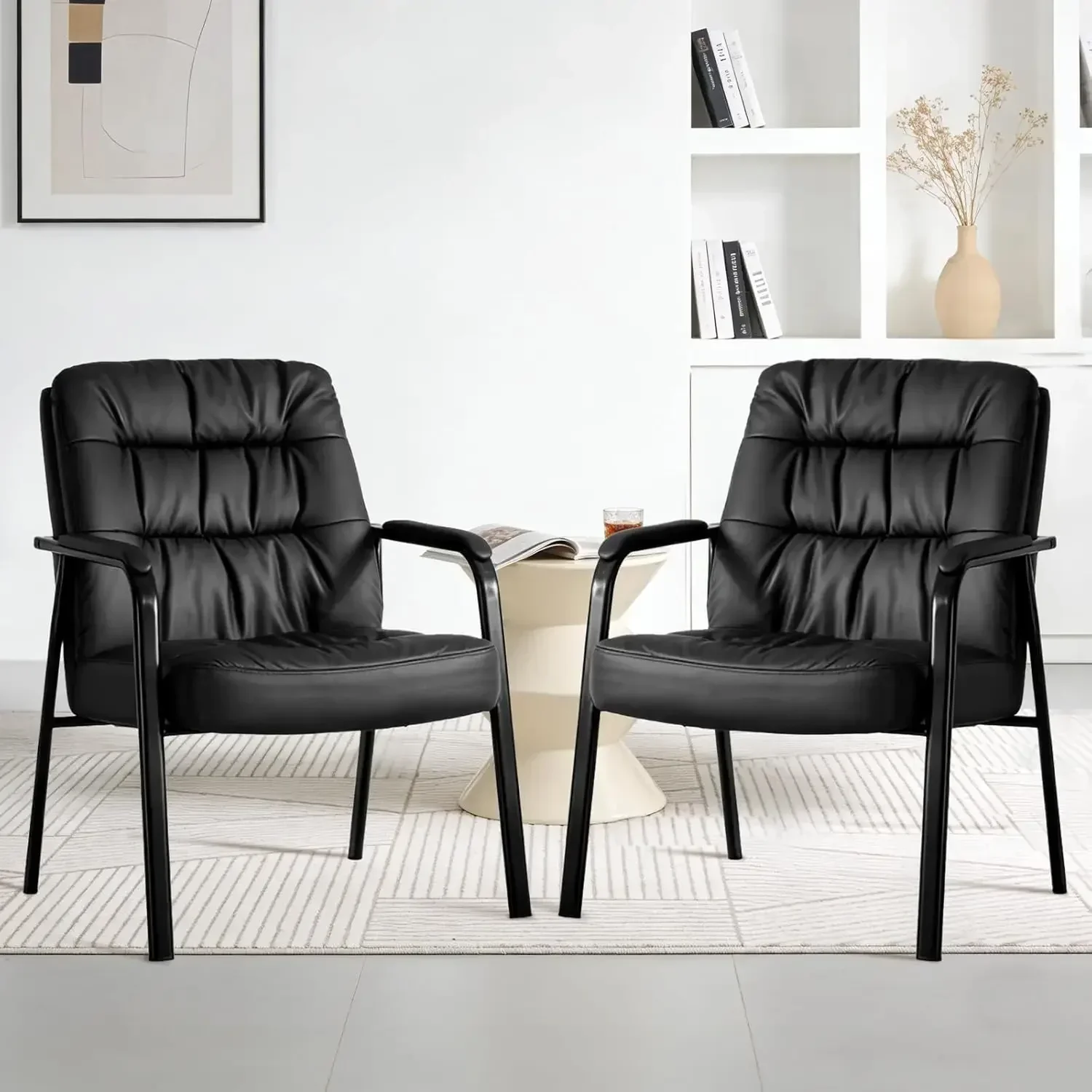 Black PU Leather Ergonomic Guest Reception Conference Waiting Room Desk Chairs Padded Armrests 2 Pack
Black PU Leather Ergonomic Guest Reception Conference Waiting Room Desk Chairs Padded Armrests 2 Pack