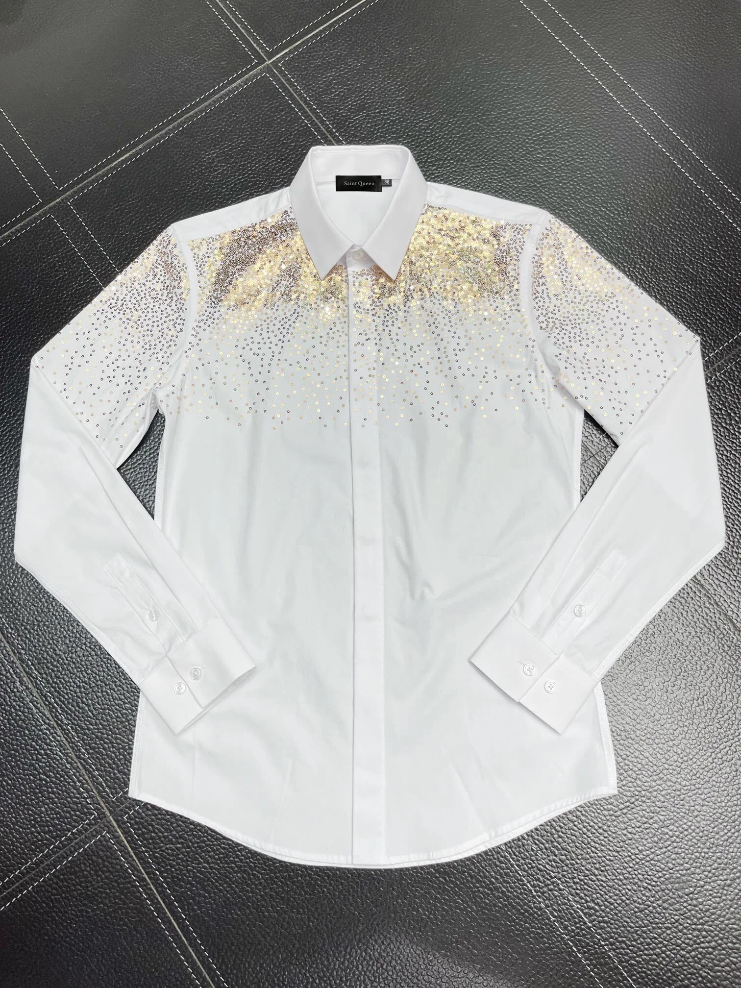 Saint Queen Men's Shirt Slim Fit Flex Collar Stretch With Fold Harness Men Dress Shirts Button-Down Work Cotton Tops | 657
Saint Queen Men's Shirt Slim Fit Flex Collar Stretch With Fold Harness Men Dress Shirts Button-Down Work Cotton Tops | 657