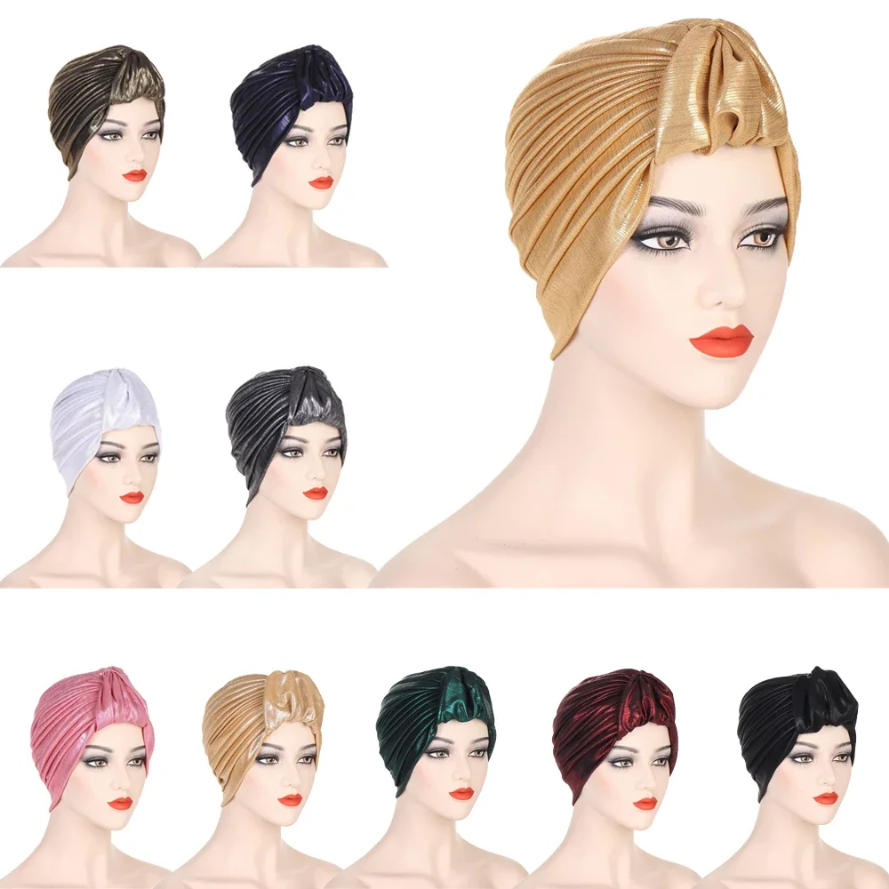 2025 New Glitter Loop Ruffled Turban Cap for Women Pleated African Head Wrap Bonnet Nigeria Elegant Headties Turbante Mujer
2025 New Glitter Loop Ruffled Turban Cap for Women Pleated African Head Wrap Bonnet Nigeria Elegant Headties Turbante Mujer