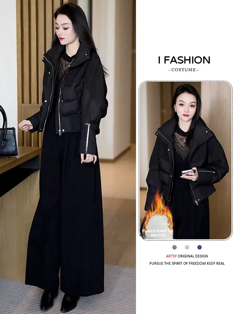 Faionable Pure Color Women's down Jaet 2026 Winter New Arrival Loose Fit Thiened Fce Lined High-End Feel Cotton Coat
Faionable Pure Color Women's down Jaet 2026 Winter New Arrival Loose Fit Thiened Fce Lined High-End Feel Cotton Coat