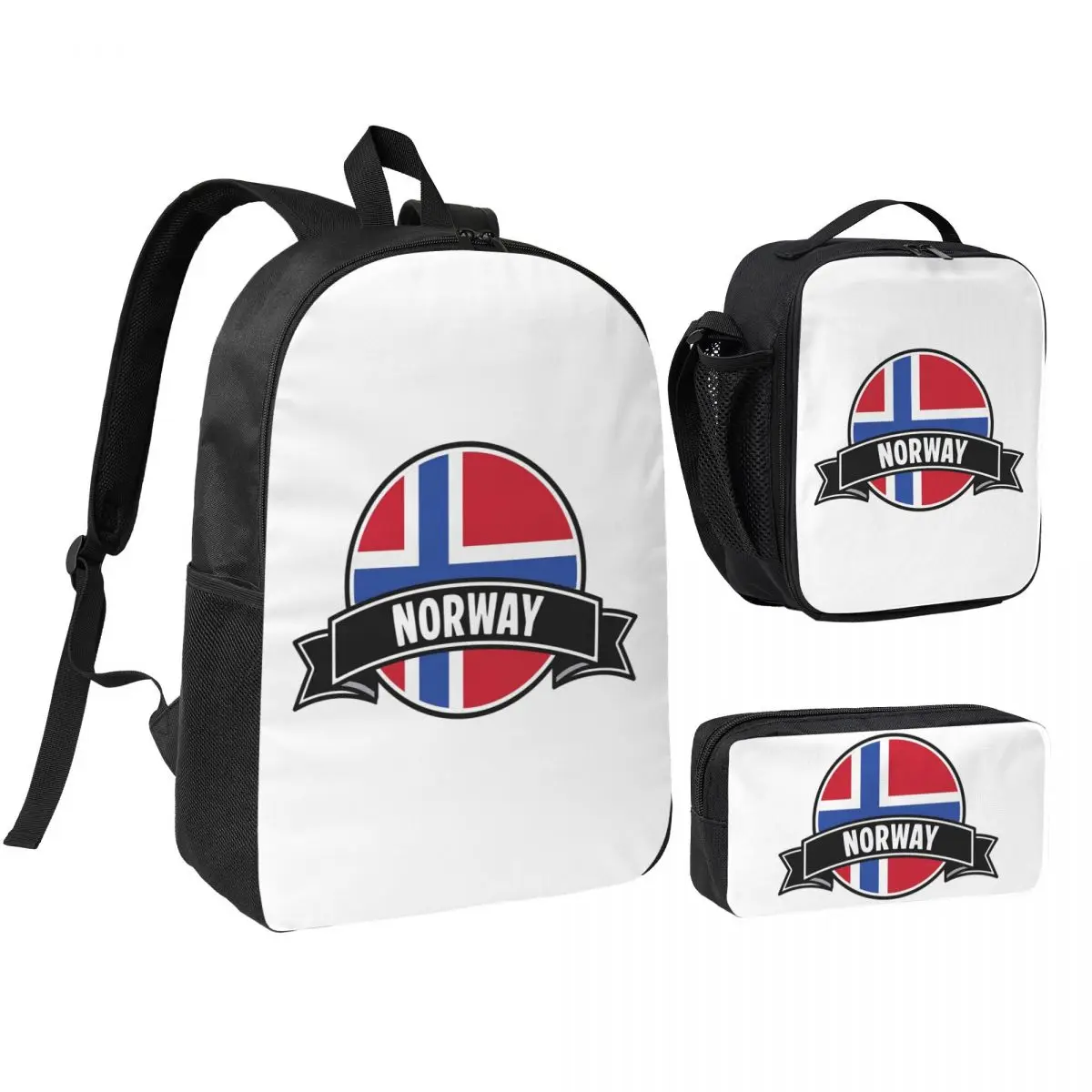 Norway Flag Backpack Student BookBag School Bag Shoulder Bags 3ps Insulated Lunch Bag Pencil Case
Norway Flag Backpack Student BookBag School Bag Shoulder Bags 3ps Insulated Lunch Bag Pencil Case