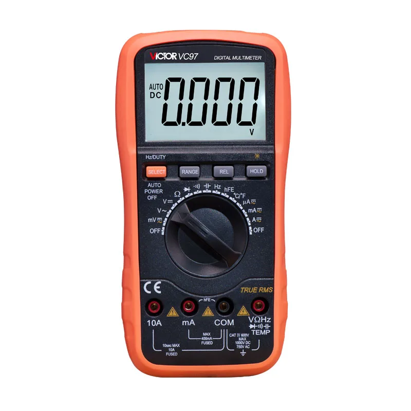 VICTOR VC97 True RMS 3999 display auto range digital Multi-meter capacitance frequency resistance temperature
VICTOR VC97 True RMS 3999 display auto range digital Multi-meter capacitance frequency resistance temperature