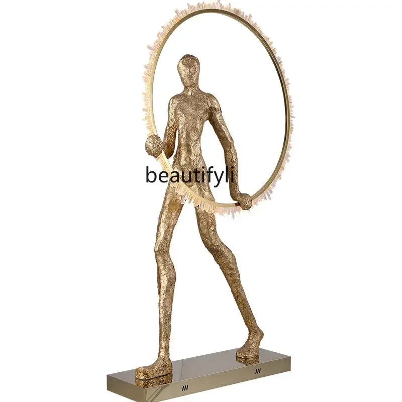 A38 Living room floor lamp gold ring crystal portrait lobby sculpture lamp exhibition hall lamp
A38 Living room floor lamp gold ring crystal portrait lobby sculpture lamp exhibition hall lamp