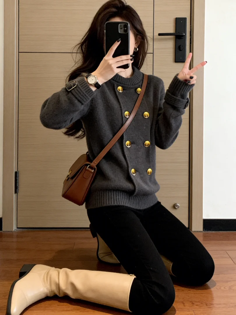 Вязаный открытый кардиган Ele ey ort Sle Inner Wear Top Корейская зимняя мода Высококачественная роскошная красивая женская одежда...
Вязаный открытый кардиган Ele ey ort Sle Inner Wear Top Корейская зимняя мода Высококачественная роскошная красивая женская одежда...