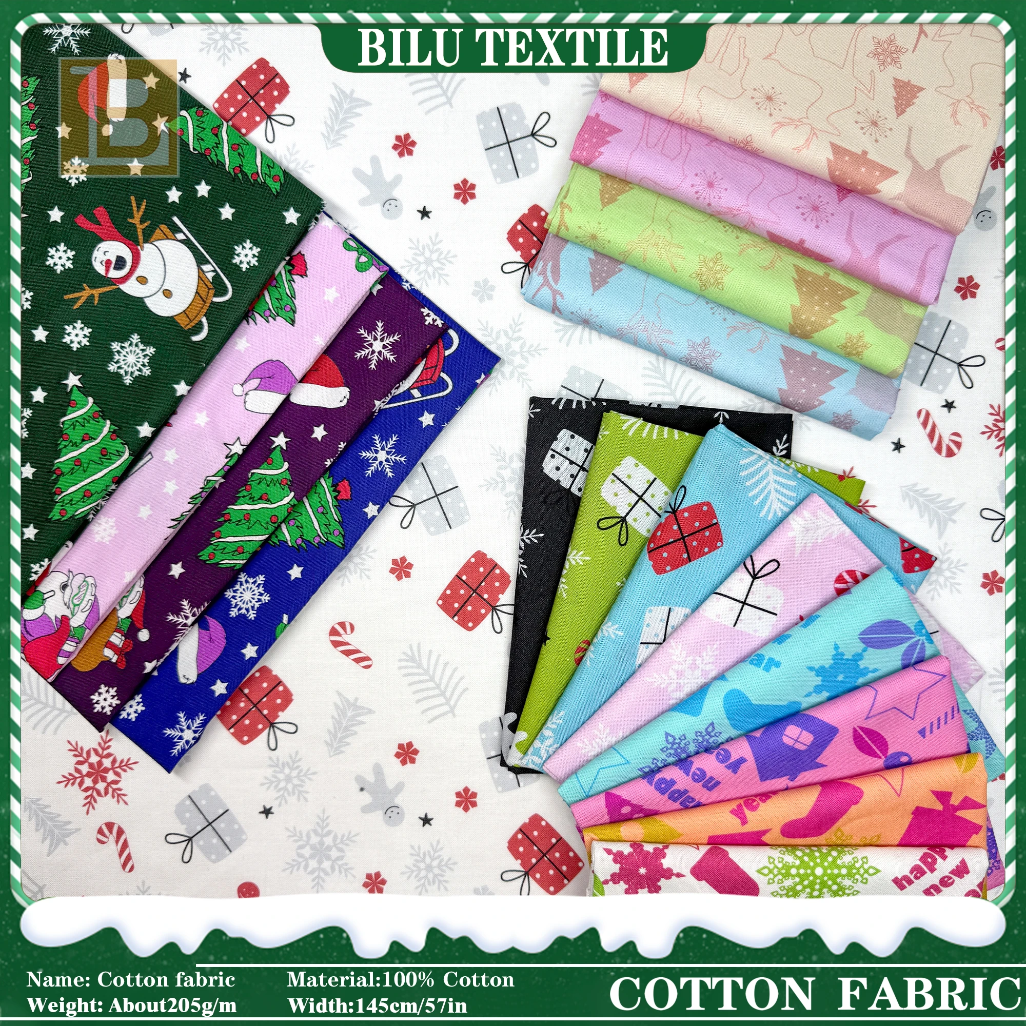 Christmas Series 20s 100%Cotton Poplin Digital Printing Fabric Dresses Tablecloth Curtain Handmade DIY Sewing Decoration Fabrics
Christmas Series 20s 100%Cotton Poplin Digital Printing Fabric Dresses Tablecloth Curtain Handmade DIY Sewing Decoration Fabrics