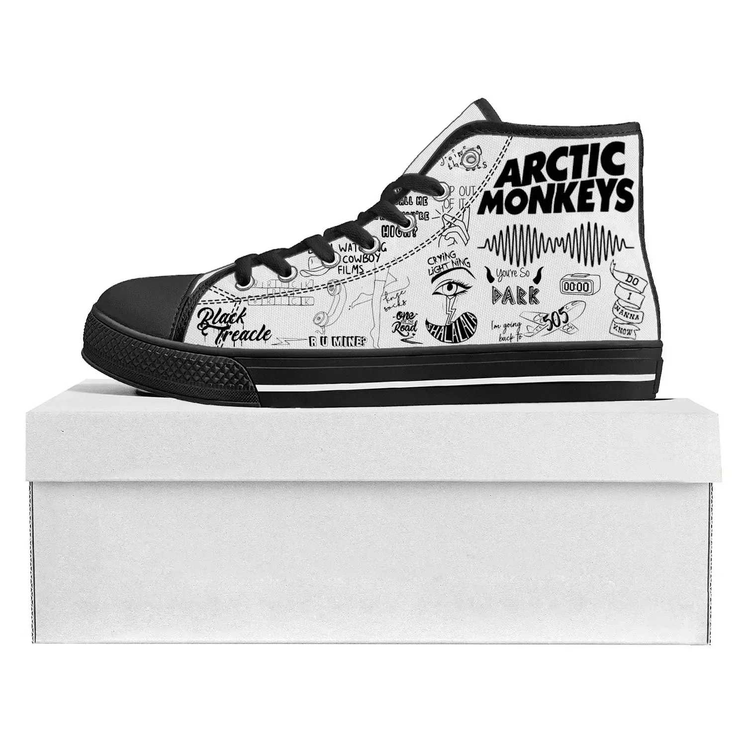 Кроссовки Arctic Monkeys Rock Band Pop High Top высокого качества, мужские, женские, подростковые, из канваса, повседневные, для пар, на заказ
Кроссовки Arctic Monkeys Rock Band Pop High Top высокого качества, мужские, женские, подростковые, из канваса, повседневные, для пар, на заказ