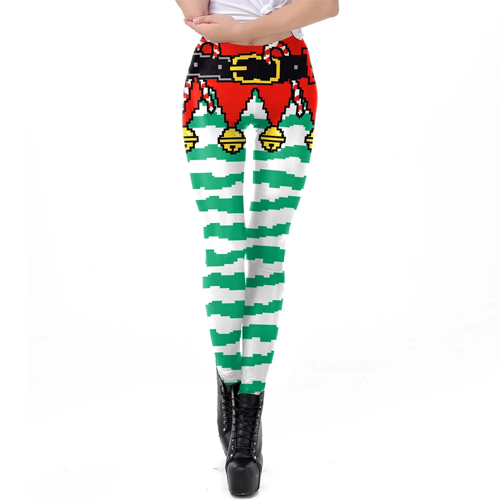 Christmas Theme Striped Graphic Print High Waist Stretch Leggings Novelty Belt Decor Pattern Slim Fit Yoga Pants for Women
Christmas Theme Striped Graphic Print High Waist Stretch Leggings Novelty Belt Decor Pattern Slim Fit Yoga Pants for Women
