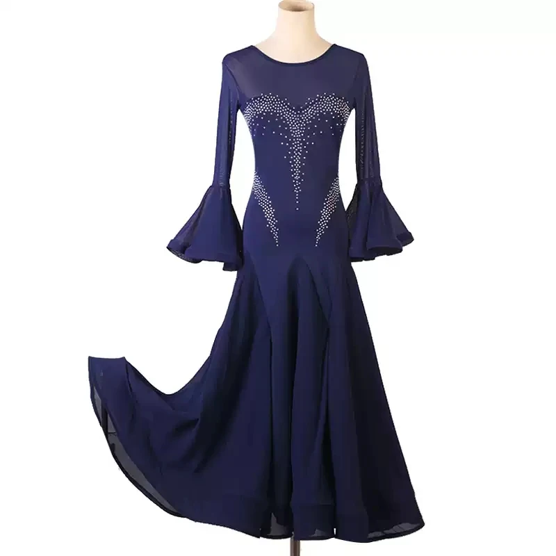 Blue Modern Dance Clothing Ballroom Dress Girls Standard Waltz Skirt Womens Ball Gowns Elegant Long Sleeves Outfits New Costumes
Blue Modern Dance Clothing Ballroom Dress Girls Standard Waltz Skirt Womens Ball Gowns Elegant Long Sleeves Outfits New Costumes