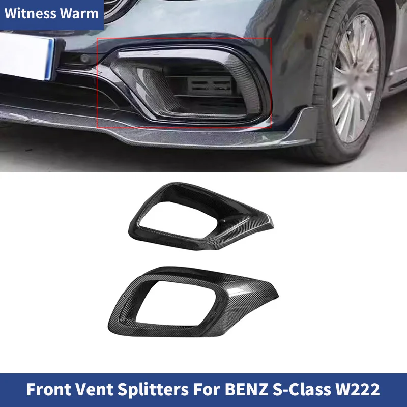 For Mercedes Benz S Class W222 S63 AMG Carbon Fiber Front Bumper Air Vent Trims Cover 2018-2023 FRP Body Kits
For Mercedes Benz S Class W222 S63 AMG Carbon Fiber Front Bumper Air Vent Trims Cover 2018-2023 FRP Body Kits