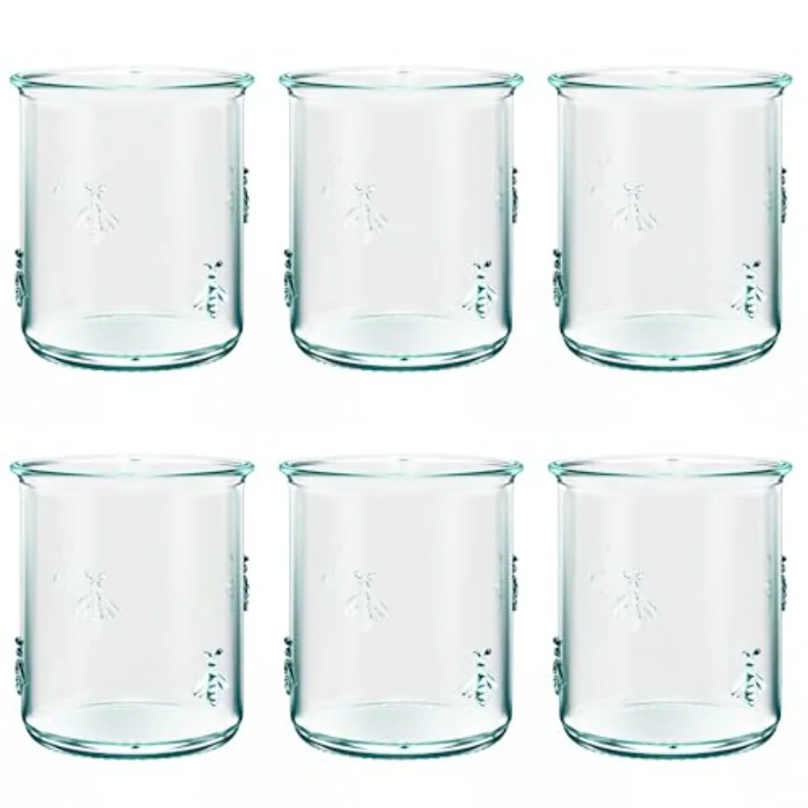 Regina DOF Glass Italian Made Recycled Green Glass Drinking Glass with Embossed Bee Design for Water Juice Iced Tea Cocktails S
Regina DOF Glass Italian Made Recycled Green Glass Drinking Glass with Embossed Bee Design for Water Juice Iced Tea Cocktails S