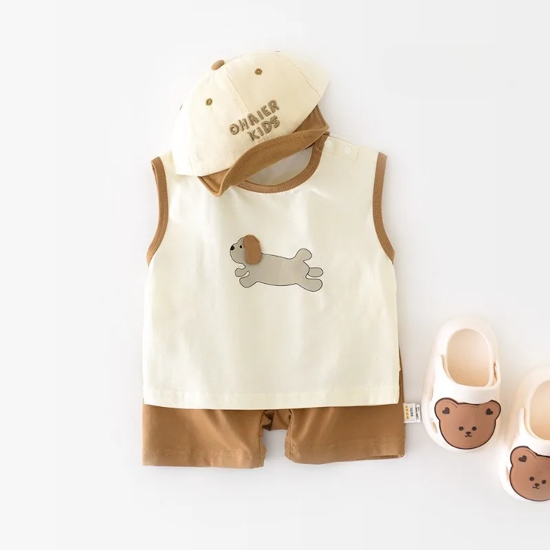 HoneyCherry Cute Cartoon Sleeveless Set for Children in Summer, A Two-piece Set of Breathable and Sweat-wicking Shorts
HoneyCherry Cute Cartoon Sleeveless Set for Children in Summer, A Two-piece Set of Breathable and Sweat-wicking Shorts