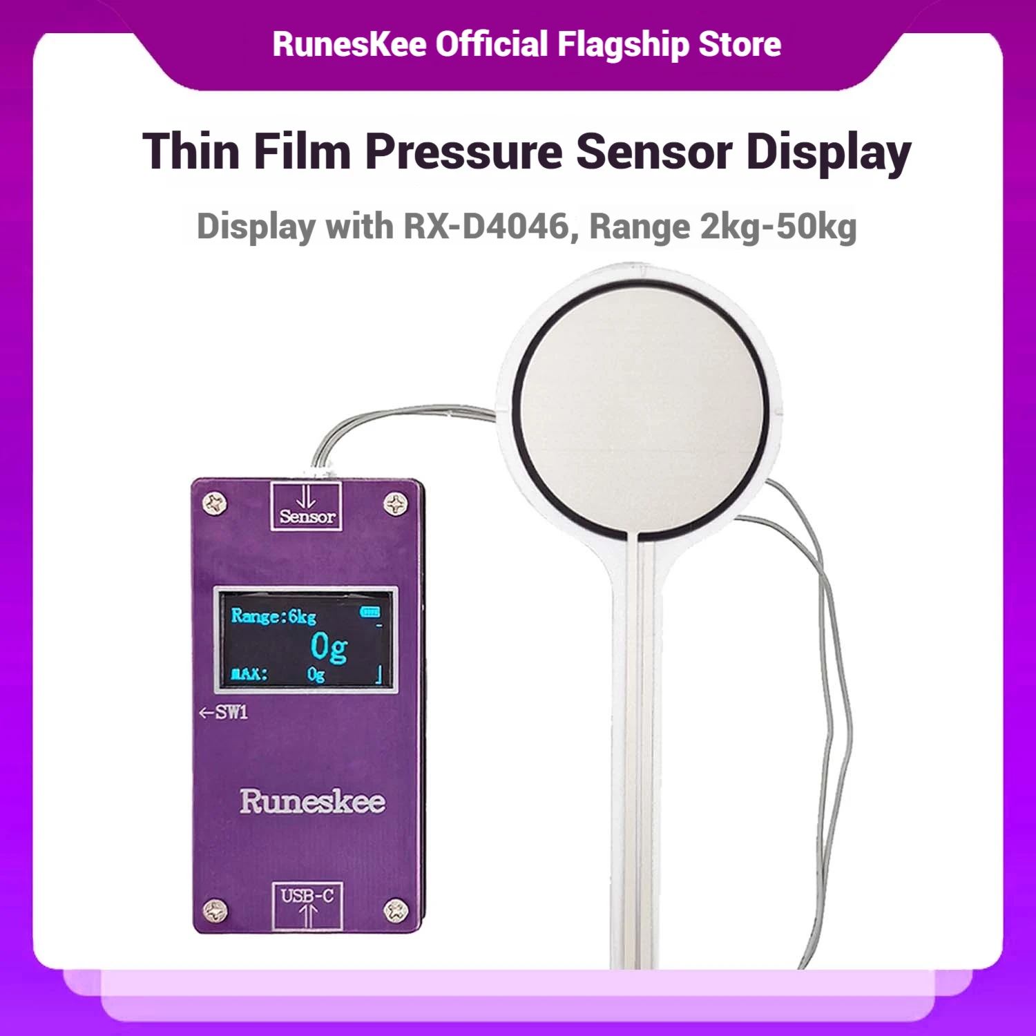 50kg RX-D4046 with Digital Thin Film Pressure Sensor Display CMCU-05A Pressure Transmitter Module DIY Transducer
50kg RX-D4046 with Digital Thin Film Pressure Sensor Display CMCU-05A Pressure Transmitter Module DIY Transducer