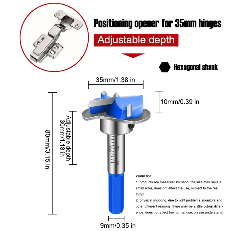 35 мм открывалка для петель, регулируемая глубина, сплав, дверца шкафа, проколывание, позиционирование, сверло, деревообработка, специальные инструменты, открытие
35 мм открывалка для петель, регулируемая глубина, сплав, дверца шкафа, проколывание, позиционирование, сверло, деревообработка, специальные инструменты, открытие
