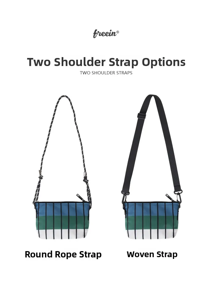 Freein Original Trendy Striped Print Casual Hiking Mobile Phone Crossbody Bag Unisex Fashionable Oxford Cloth Square Shape
Freein Original Trendy Striped Print Casual Hiking Mobile Phone Crossbody Bag Unisex Fashionable Oxford Cloth Square Shape