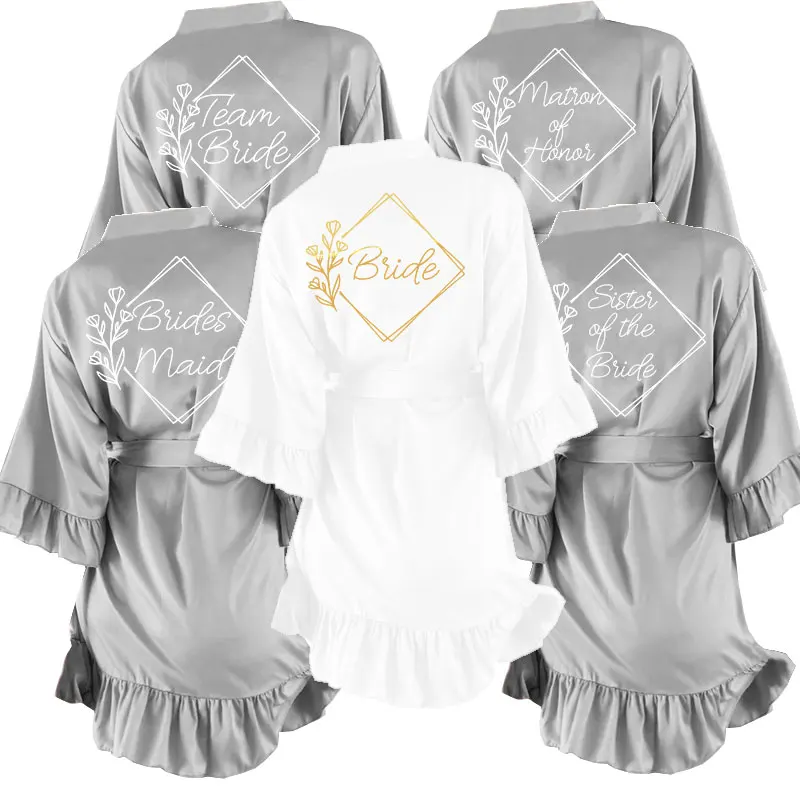 AlterEgo A050 Saturn Gray Ruffled Robes with White Printing Ruffle Bridesmaid Robes Bride Wedding Party Dressing Gown Women Robe
AlterEgo A050 Saturn Gray Ruffled Robes with White Printing Ruffle Bridesmaid Robes Bride Wedding Party Dressing Gown Women Robe