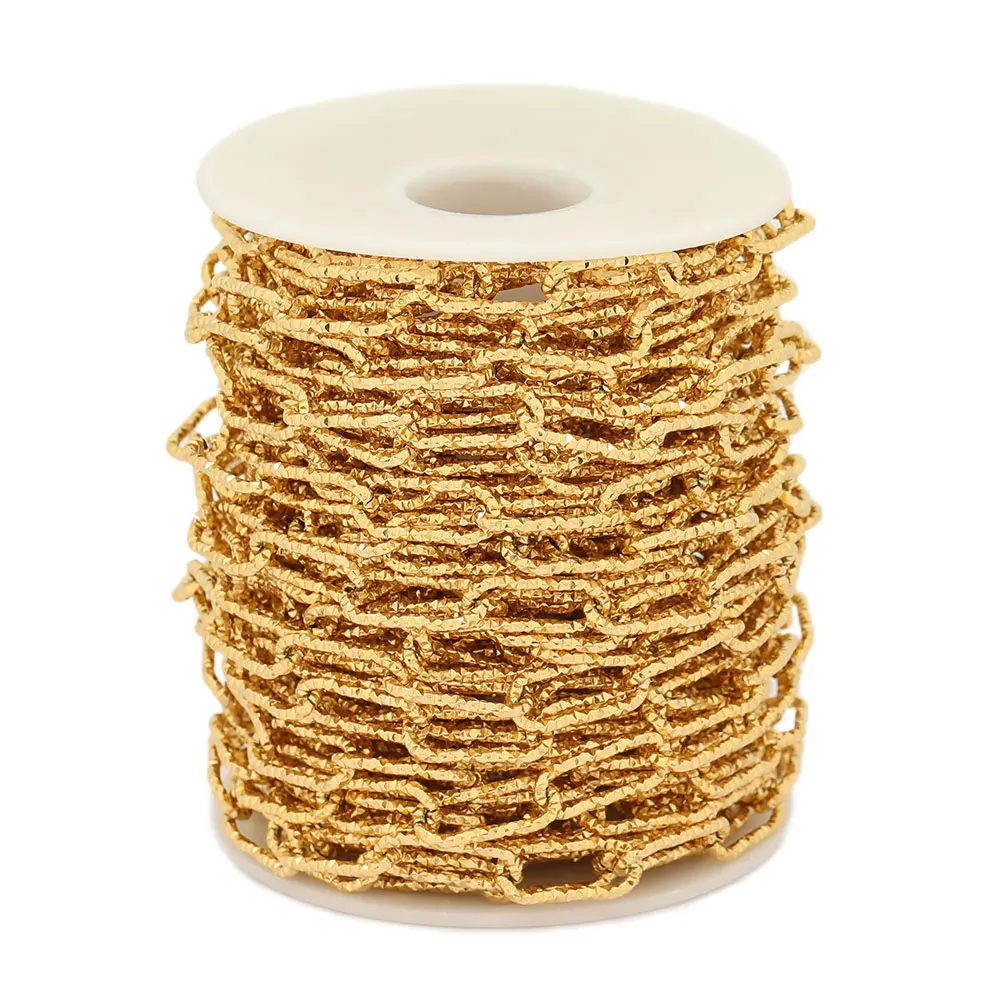 1 Meter Stainless Steel Carved O Shape Necklaces Chain Gold Color Cross Link Chains Earrings Accessories DIYJewelry Gifts Making
1 Meter Stainless Steel Carved O Shape Necklaces Chain Gold Color Cross Link Chains Earrings Accessories DIYJewelry Gifts Making