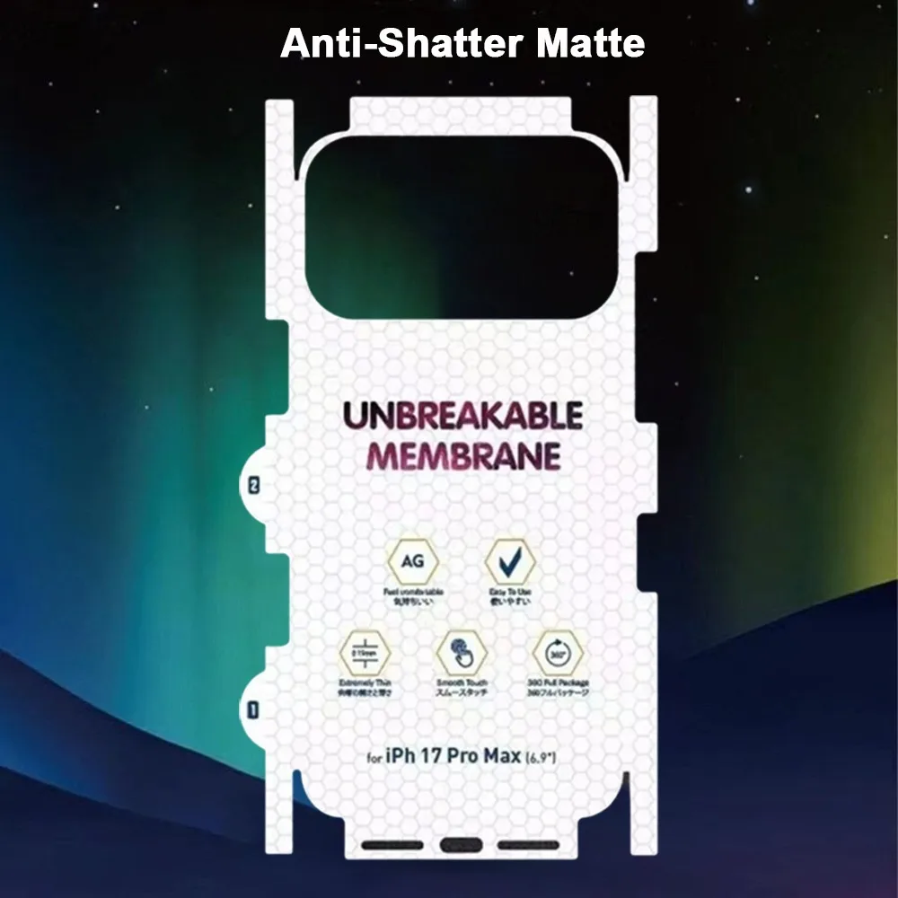 Soft Anti-scratch Back Hydrogel Film Matte Gold Ring Screen Protector Anti-Shatter for iPhone 17 Pro Max Air
Soft Anti-scratch Back Hydrogel Film Matte Gold Ring Screen Protector Anti-Shatter for iPhone 17 Pro Max Air