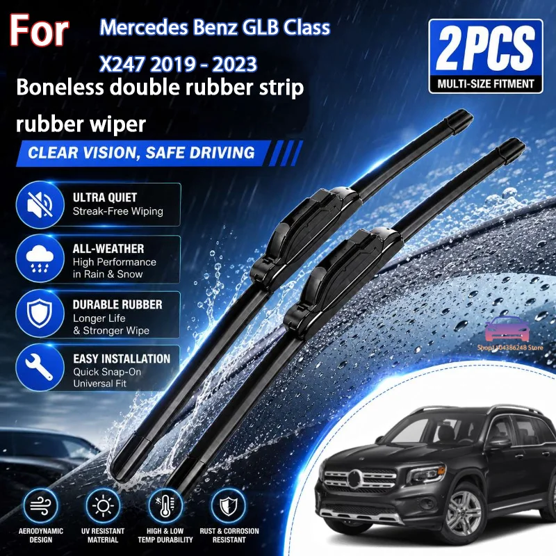 Front Wiper Blades For Mercedes Benz GLB Class X247 2019 - 2023 Windshield Windscreen Window Brushes 24"+22" Modification Parts
Front Wiper Blades For Mercedes Benz GLB Class X247 2019 - 2023 Windshield Windscreen Window Brushes 24"+22" Modification Parts