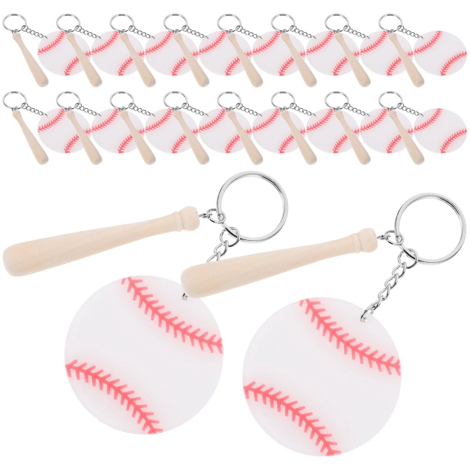 18 Pcs Bag Accessories Acrylic Baseball Keychain Blank Softball Stick Pendant Keychains for Women Miss
18 Pcs Bag Accessories Acrylic Baseball Keychain Blank Softball Stick Pendant Keychains for Women Miss