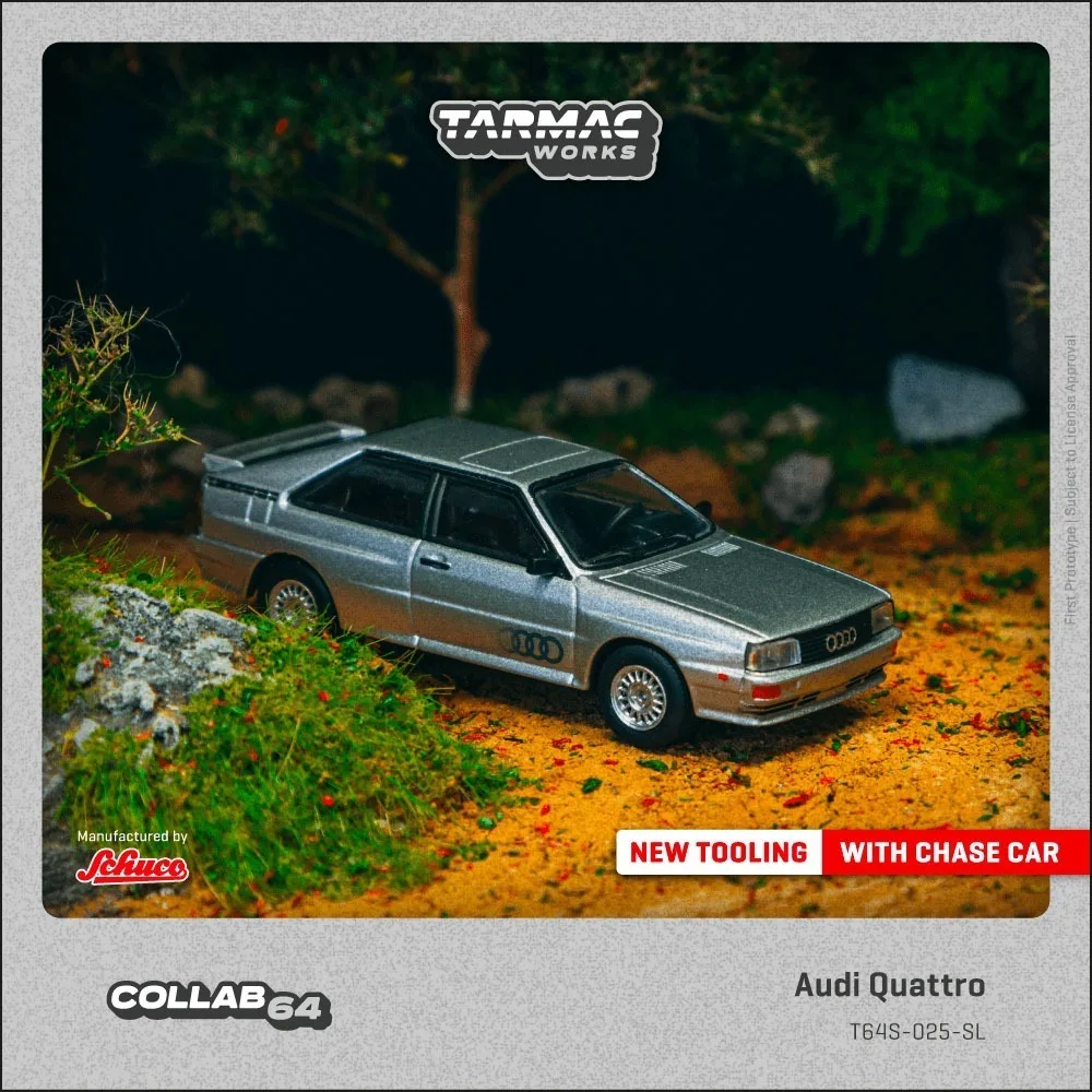 Предпродажа TW 1:64 Audi Quattro Silver, литая под давлением модель автомобиля, коллекция игрушек Tarmac Works 
Предпродажа TW 1:64 Audi Quattro Silver, литая под давлением модель автомобиля, коллекция игрушек Tarmac Works