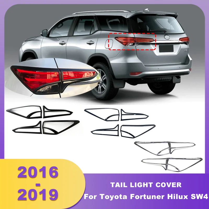 ABS Chrome Rear Tail Light Cover Tail Lamp Hoods For Toyota Fortuner Hilux SW4 2016 2017 2018 2019
ABS Chrome Rear Tail Light Cover Tail Lamp Hoods For Toyota Fortuner Hilux SW4 2016 2017 2018 2019