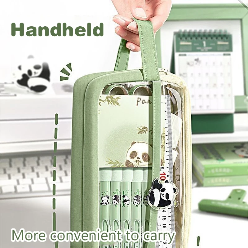 Handheld Double Layer Transparent Pencil Case Pen Bag Hitting Color Square Storage Pouch For Stationery School
Handheld Double Layer Transparent Pencil Case Pen Bag Hitting Color Square Storage Pouch For Stationery School