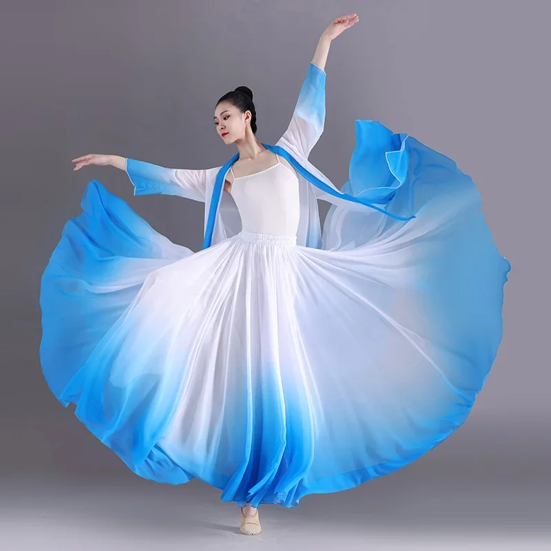 720 Degree Ballet Skirt Women's Elegant Long Gradient Flowing Skirt Gymnastics Practice Dance Clothes Classical Dance Costume
720 Degree Ballet Skirt Women's Elegant Long Gradient Flowing Skirt Gymnastics Practice Dance Clothes Classical Dance Costume
