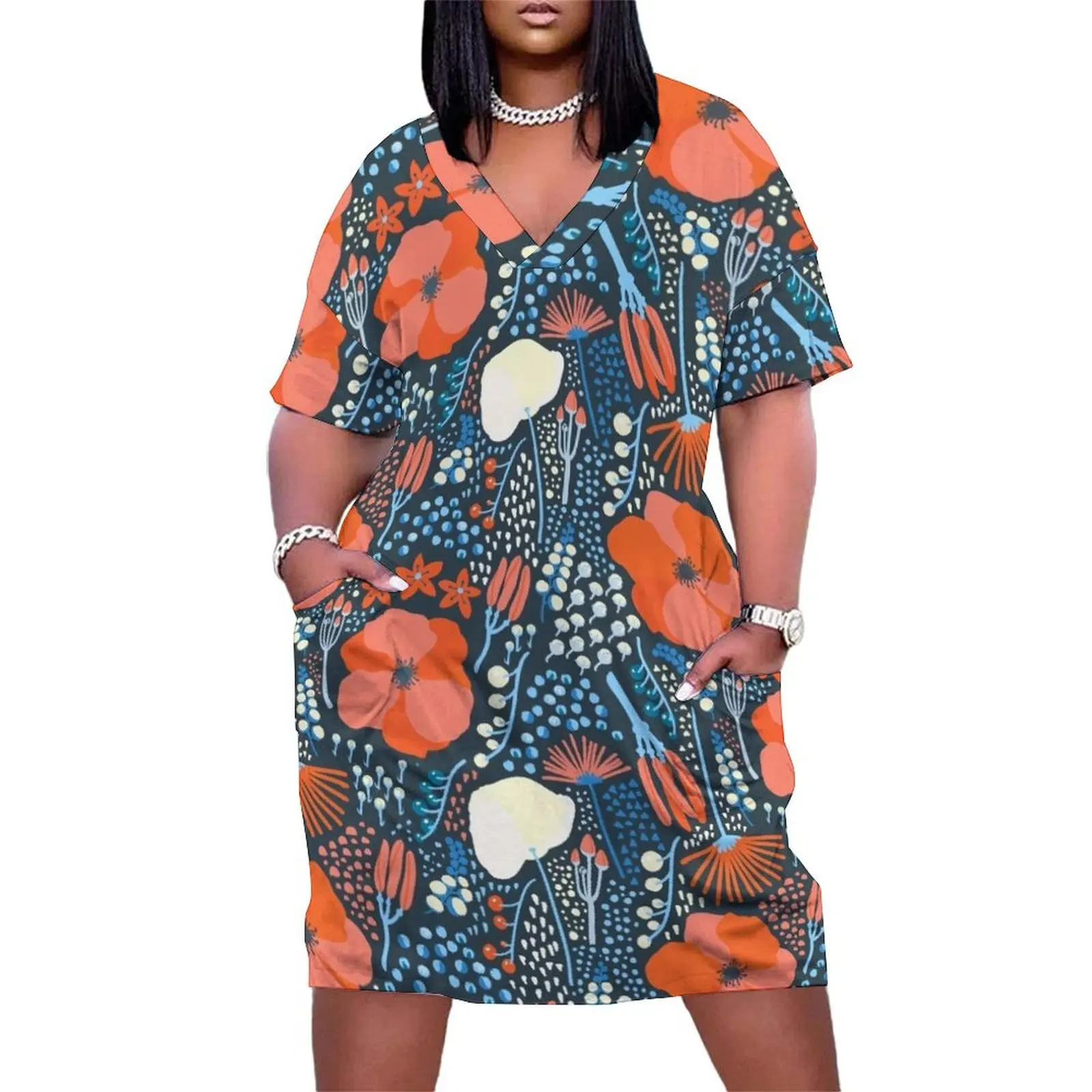 Summer field colorful pattern Loose Pocket Dress clothes for women Long dress woman
Summer field colorful pattern Loose Pocket Dress clothes for women Long dress woman