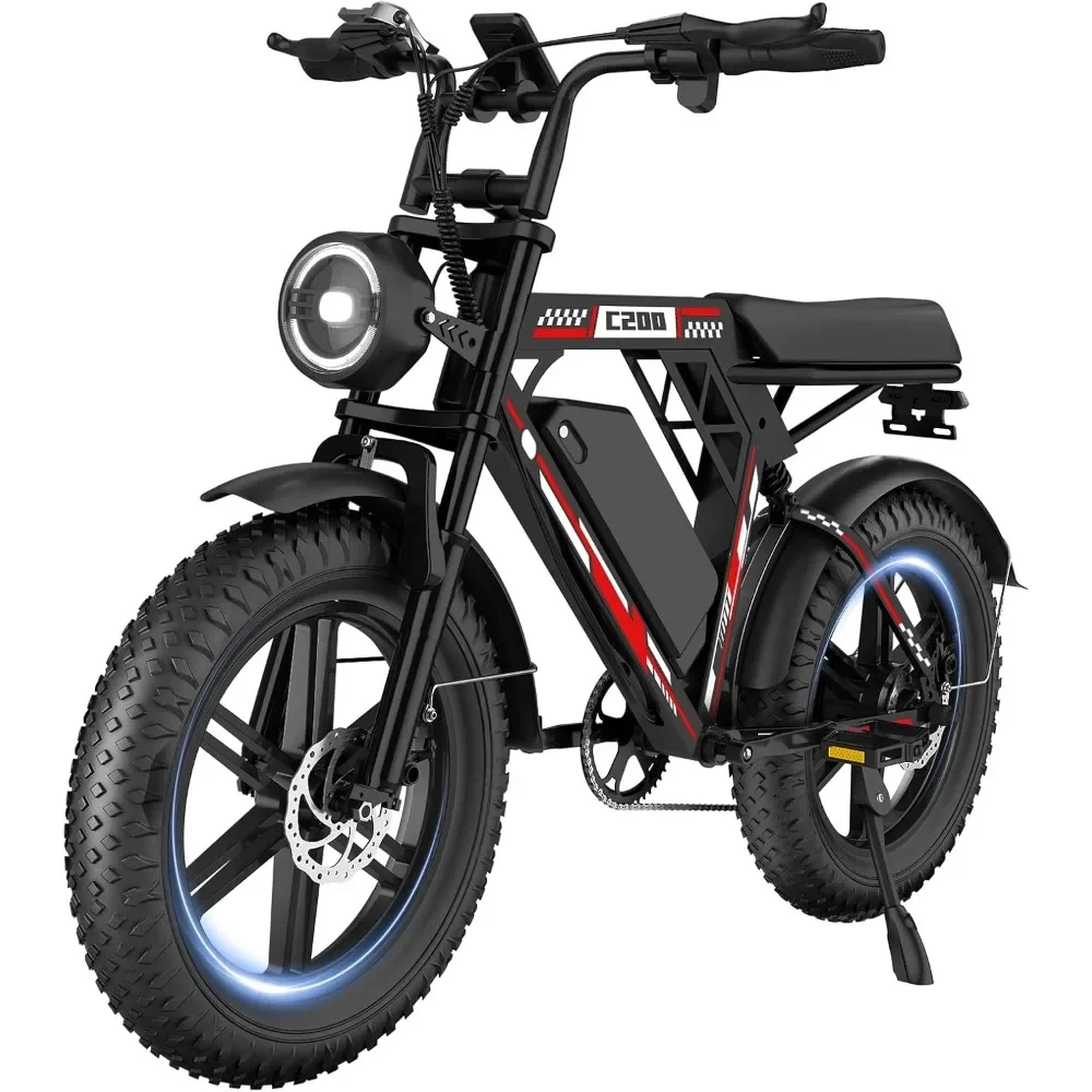 Electric Bike for Adults, 20" Fat Tire Ebike with 1000W Peak Motor, 48V 17.5Ah Removable Battery, 31mph and 35-55 Miles
Electric Bike for Adults, 20" Fat Tire Ebike with 1000W Peak Motor, 48V 17.5Ah Removable Battery, 31mph and 35-55 Miles