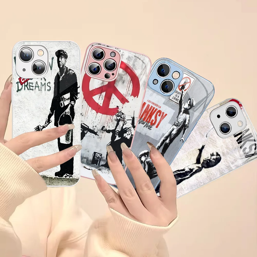Graffiti Artist Banksy Phone Case For iPhone 14 13 12 Mini 11 Pro XS Max X XR 14 Plus Tempered Glass Cover
Graffiti Artist Banksy Phone Case For iPhone 14 13 12 Mini 11 Pro XS Max X XR 14 Plus Tempered Glass Cover