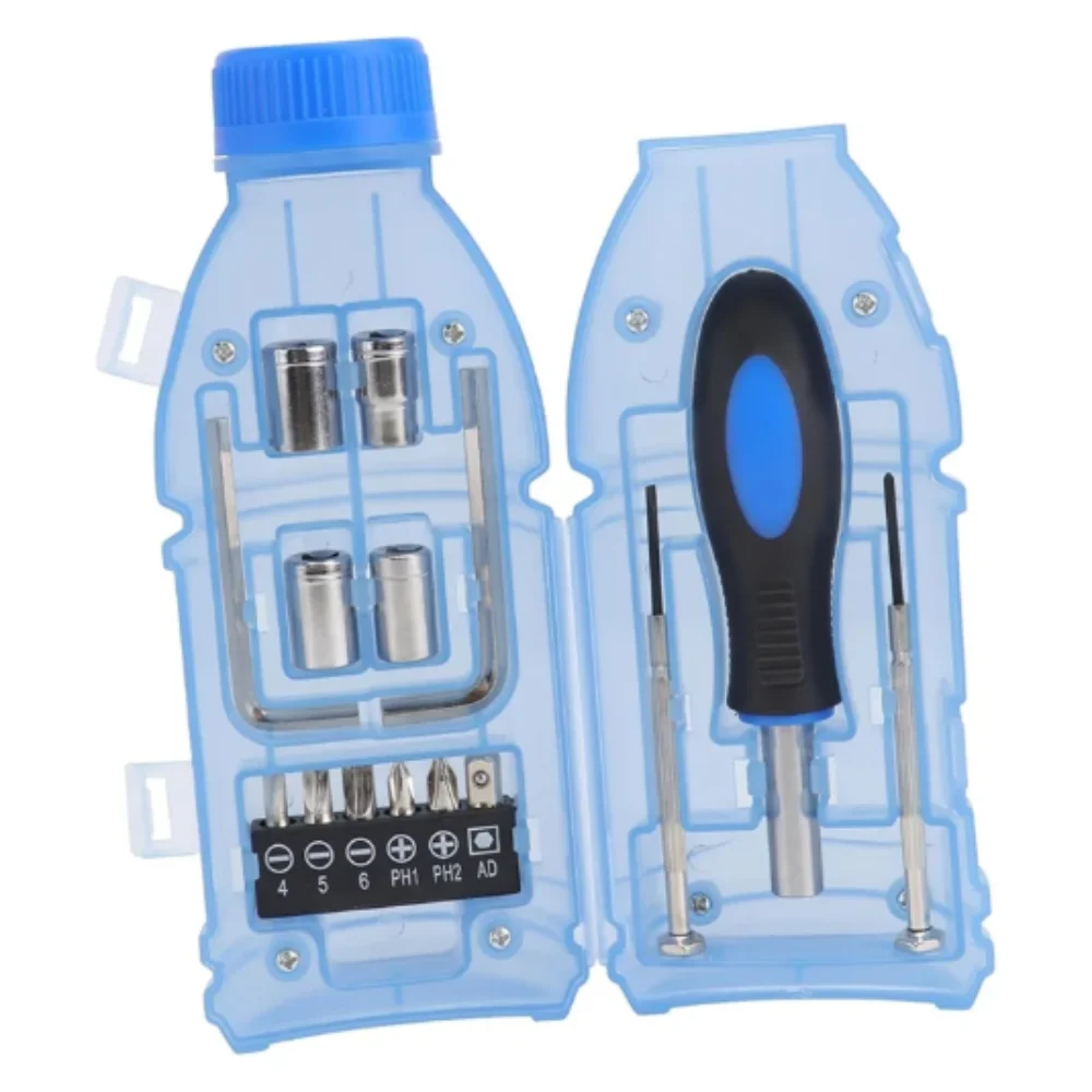Comfortable Design Bottle-Design Screwdriver Long-Lasting Sky-Blue Hand Tool Kit Bottle Design Wear-Resistant Tool Set
Comfortable Design Bottle-Design Screwdriver Long-Lasting Sky-Blue Hand Tool Kit Bottle Design Wear-Resistant Tool Set
