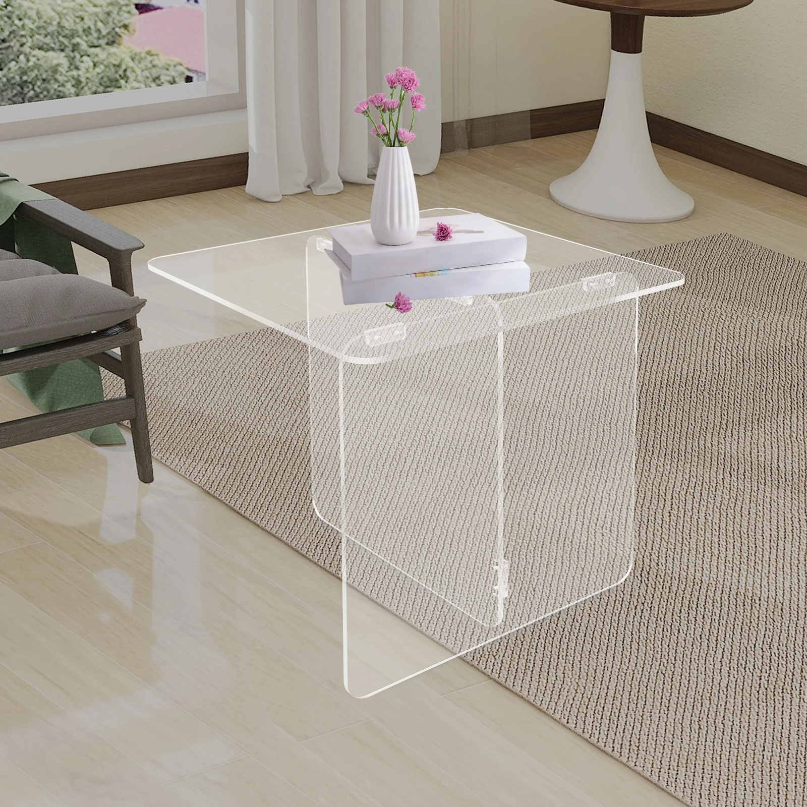 Acrylic Side Table Clear Modern End Table for Living Room Sofa Side Small Space Home Office
Acrylic Side Table Clear Modern End Table for Living Room Sofa Side Small Space Home Office