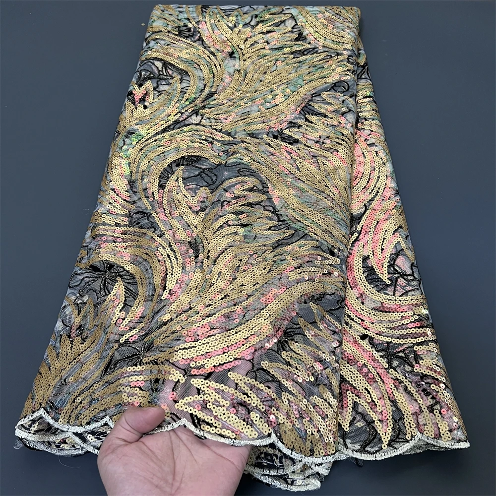 Nigerian Tulle Lace Fabric with Sequins, High Quality, Embroidery, Guipure Net Cloth, Prom Dresses, 5Yards, 2024, Hz1269
Nigerian Tulle Lace Fabric with Sequins, High Quality, Embroidery, Guipure Net Cloth, Prom Dresses, 5Yards, 2024, Hz1269
