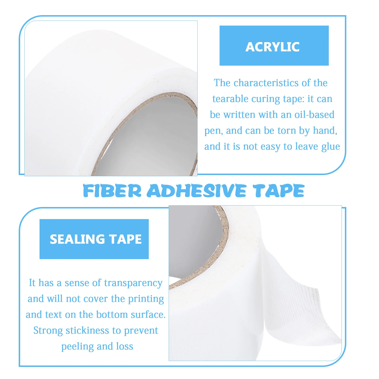Tearable Curing Tape Heavy Duty Clear Duct Packaging Polyethylene Film Adhesive White Shipping Sealing Repair Self Fixing Glass
Tearable Curing Tape Heavy Duty Clear Duct Packaging Polyethylene Film Adhesive White Shipping Sealing Repair Self Fixing Glass