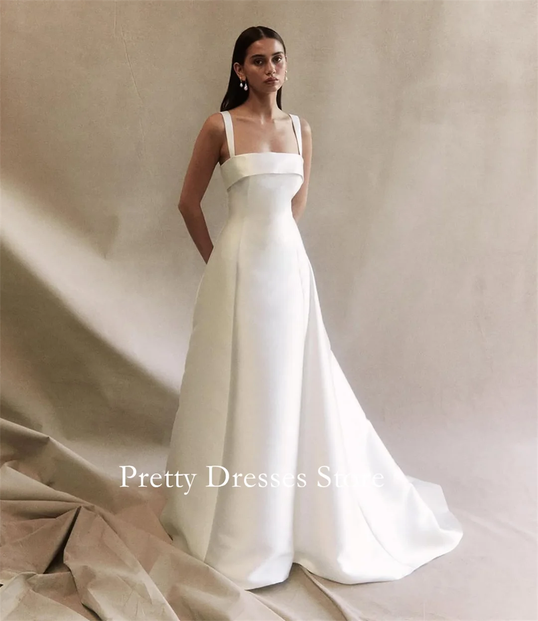 Square Neck Elegant 2025 Style Garden Customized Ivory A-Line Satin Lace-up Wedding Dresses Corset Bride Growns Party Women
Square Neck Elegant 2025 Style Garden Customized Ivory A-Line Satin Lace-up Wedding Dresses Corset Bride Growns Party Women