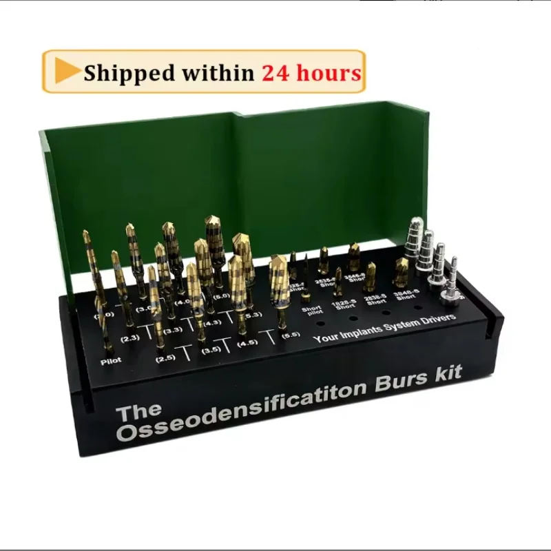 24Pcs Dental Osseodensification Burs Kit Implant System Drills Bone Expansion Cutting Tools Dental Surgical Equipment
24Pcs Dental Osseodensification Burs Kit Implant System Drills Bone Expansion Cutting Tools Dental Surgical Equipment