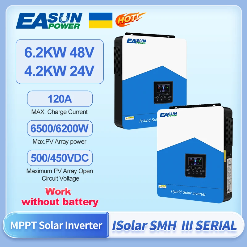 EASUN POWER Гибридный солнечный инвертор Чистая синусоида MPPT 6,2 кВт 4,2 кВт 3,2 кВт 2,2 кВт 12 В 24 В 48 В 220 В Солнечное зарядное устройство Мощность Домашний инвертор
EASUN POWER Гибридный солнечный инвертор Чистая синусоида MPPT 6,2 кВт 4,2 кВт 3,2 кВт 2,2 кВт 12 В 24 В 48 В 220 В Солнечное зарядное устройство Мощность Домашний инвертор