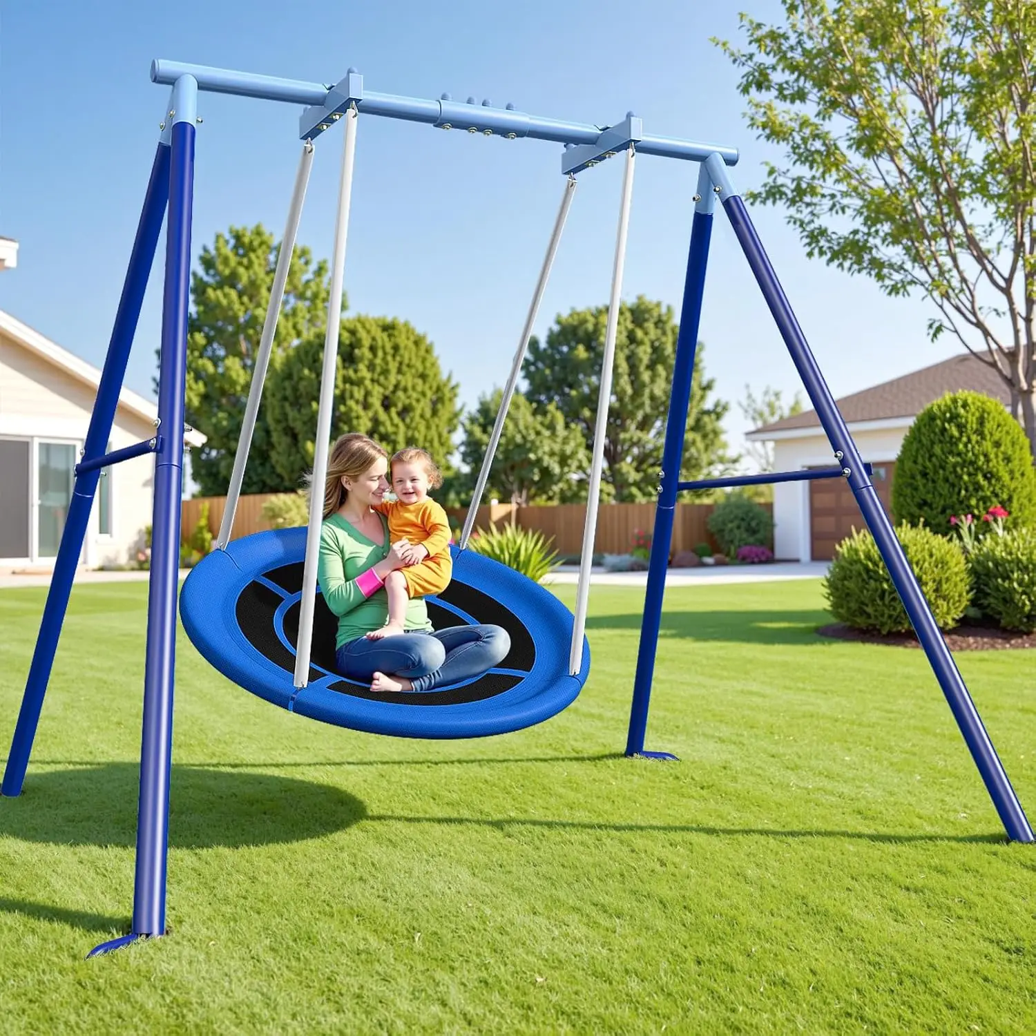 50-Inch Saucer Swing for Kids & Adults - Heavy-Duty 600 lbs Capacity, Indoor & Outdoor Use, Easy Assembly, for Outdoor Fun & Aut
50-Inch Saucer Swing for Kids & Adults - Heavy-Duty 600 lbs Capacity, Indoor & Outdoor Use, Easy Assembly, for Outdoor Fun & Aut