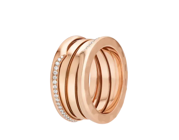 Pure 925 Sterling Silver B. Zero1 rose gold three band ring with edge inlaid semi dense diamond fashion banquet BV jewelry
Pure 925 Sterling Silver B. Zero1 rose gold three band ring with edge inlaid semi dense diamond fashion banquet BV jewelry