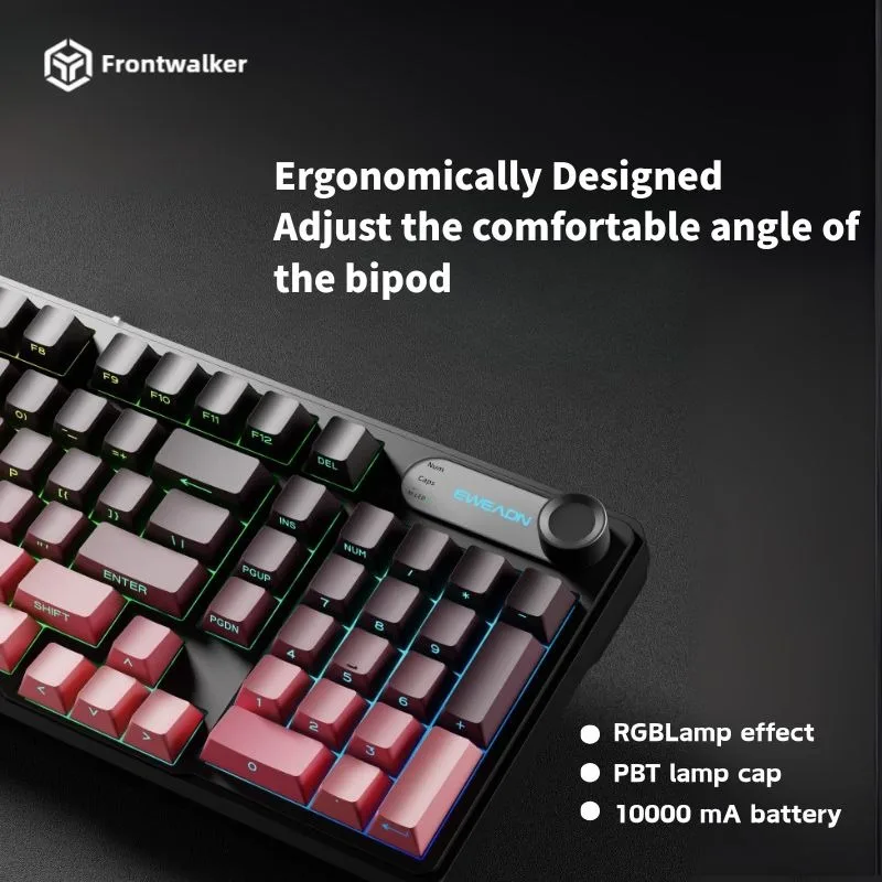 Pioneer V102 Ultra 1W mA 2.4G third mock examination Bluetooth keyboard digital display screen PBT side engraved key cap
Pioneer V102 Ultra 1W mA 2.4G third mock examination Bluetooth keyboard digital display screen PBT side engraved key cap