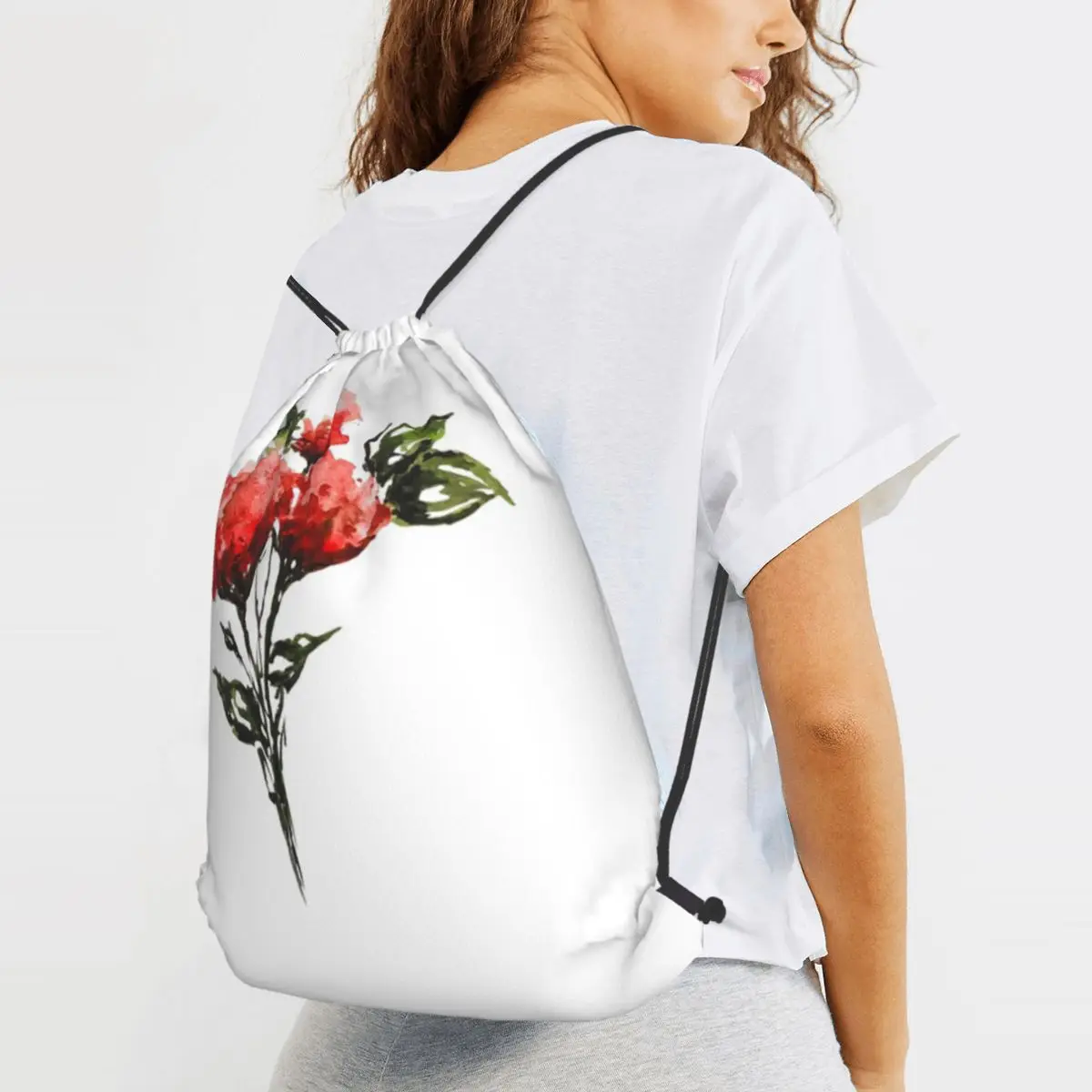 Red Watercolor Flower Bouquet Backpacks Fashion Drawstring Bundle Pocket Storage Bag Book Bags for Travel School
Red Watercolor Flower Bouquet Backpacks Fashion Drawstring Bundle Pocket Storage Bag Book Bags for Travel School