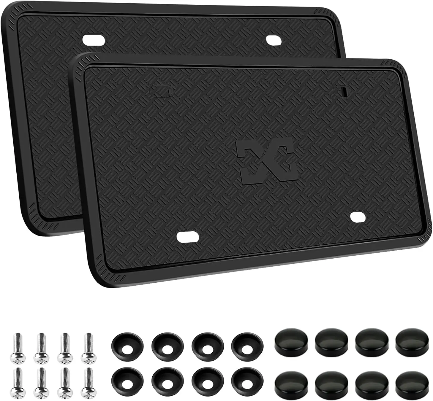 Silicone License Plate Frame Covers 2 Pack - Rust-Proof, Rattle-Proof, Weather-Proof Front and Back Car Plate Bracket Holders
Silicone License Plate Frame Covers 2 Pack - Rust-Proof, Rattle-Proof, Weather-Proof Front and Back Car Plate Bracket Holders