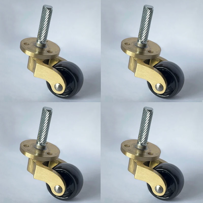 NEW 4PCS Brass+Rubber Silent Casters Wheels Table Chair Sofa Couch Universal Furniture Castors Runners More Care for Floor
NEW 4PCS Brass+Rubber Silent Casters Wheels Table Chair Sofa Couch Universal Furniture Castors Runners More Care for Floor