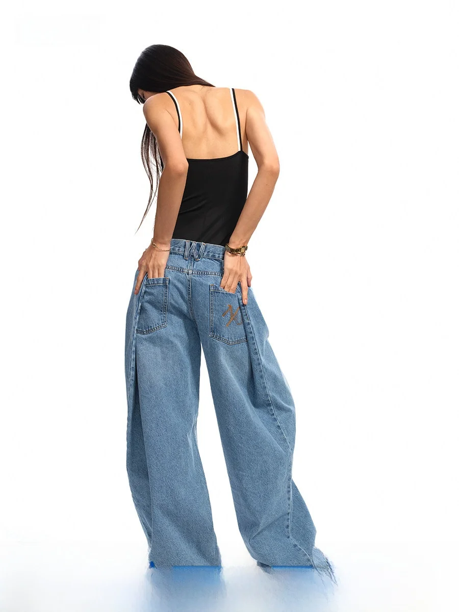 Джинсы-багги NAWS Cerc с низкой посадкой, широкими штанинами, повседневные, с эффектом потертости, длинные брюки для женщин, летние, свободного кроя
Джинсы-багги NAWS Cerc с низкой посадкой, широкими штанинами, повседневные, с эффектом потертости, длинные брюки для женщин, летние, свободного кроя